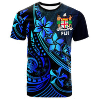 Fiji T Shirt The Flow of The Ocean Blue Blue - Polynesian Pride