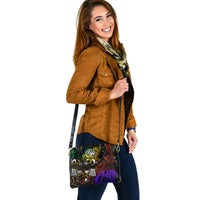 Fiji Shoulder Handbag - Rainbow Polynesian Pattern Crest - Polynesian Pride