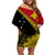 PNG Off Shoulder Short Dress Papua Flag Special Style LT7 Women Art - Polynesian Pride