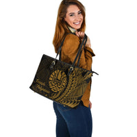 French Polynesia Leather Tote - Wings Style - Polynesian Pride