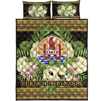 French Polynesia Quilt Bed Set - Polynesian Gold Patterns Collection - Polynesian Pride
