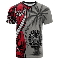 French Polynesia T Shirt Classical Coconut Tree Unisex Gray - Polynesian Pride