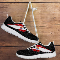 French Polynesia Sneakers - French Polynesia Coat Of Arms & Flag Wing - A8 - Polynesian Pride