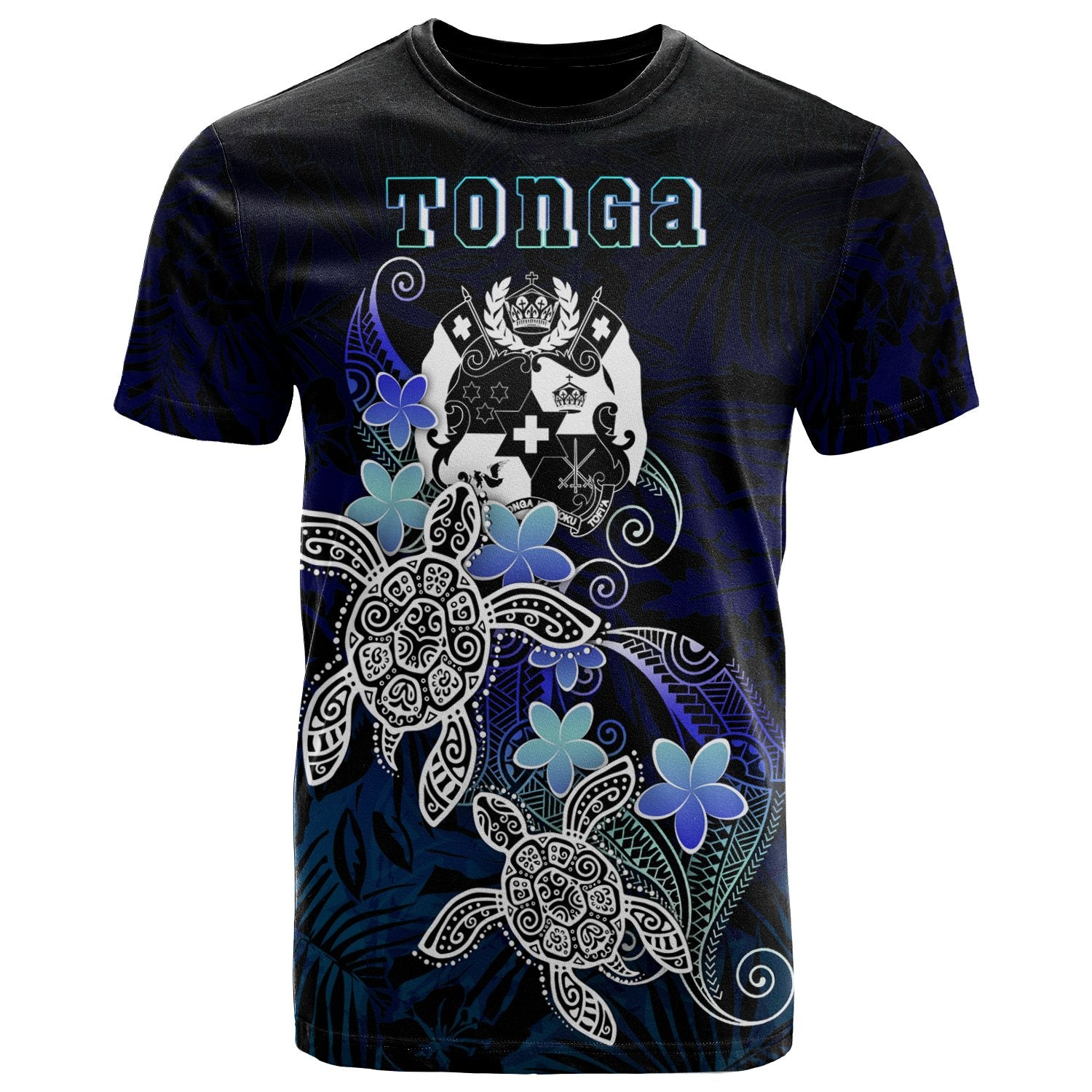 Tonga Polynesian T Shirt Blue Turtle Couple Unisex Blue - Polynesian Pride