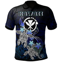 Hawaii Polynesian Polo Shirt Blue Turtle Couple Unisex Blue - Polynesian Pride