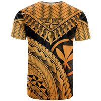 Hawaii Custom T Shirt Gold Polynesian Necklace and Lauhala - Polynesian Pride