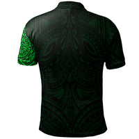 Polo Shirt Polynesian Flowers Tattoo Style - Polynesian Pride
