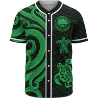 Federated States of Micronesia Baseball Shirt - Green Tentacle Turtle Unisex Green - Polynesian Pride