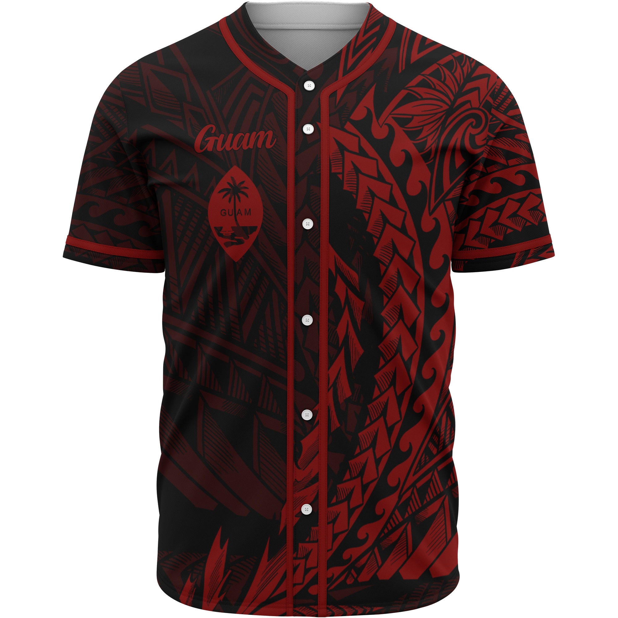 Guam Baseball Shirt - Red Wings Style Unisex Gold - Polynesian Pride