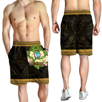 Guam Men's Shorts - Polynesian Gold Patterns Collection - Polynesian Pride