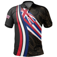 Polynesian Unisex Hawaii Flag Polo Shirt Ten Style - Polynesian Pride