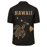 Kakau Polynesian Turtle Map Hawaii Shirt - Gold - Polynesian Pride