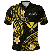 Hawaii Polo Shirt Gold Polynesian Line Style LT9 Adult Gold - Polynesian Pride
