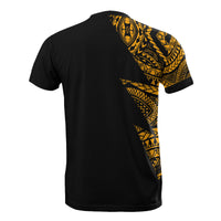 Micronesian Custom All Over T Shirt Micronesian Pattern Gold Color - Polynesian Pride