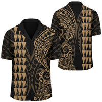 Kakau Polynesian Tribal Hawaiian Shirt Multicolor Unisex Gold - Polynesian Pride