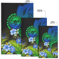 Vanuatu Malampa Province Area Rug Hibiscus Tribal Polynesian Tattoo Ver Gradient LT9 - Polynesian Pride