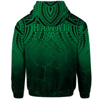 Hawaii Polynesian Kanaka Map Eruption Hoodie Roman Style Green - Polynesian Pride