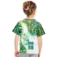 Custom New Zealand Maori T Shirt Aotearoa Manaia Green Paua Shell LT9 - Polynesian Pride