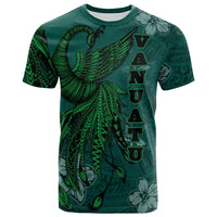 Vanuatu T Shirt Polynesian Phoenix Bird, Fairytales Bird Green Unisex Green - Polynesian Pride