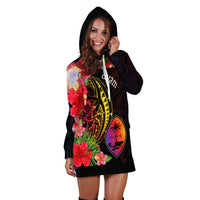 Guam Hoodie Dress - Tropical Hippie Style - Polynesian Pride