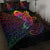 Guam Quilt Bed Set - Butterfly Polynesian Style Black - Polynesian Pride