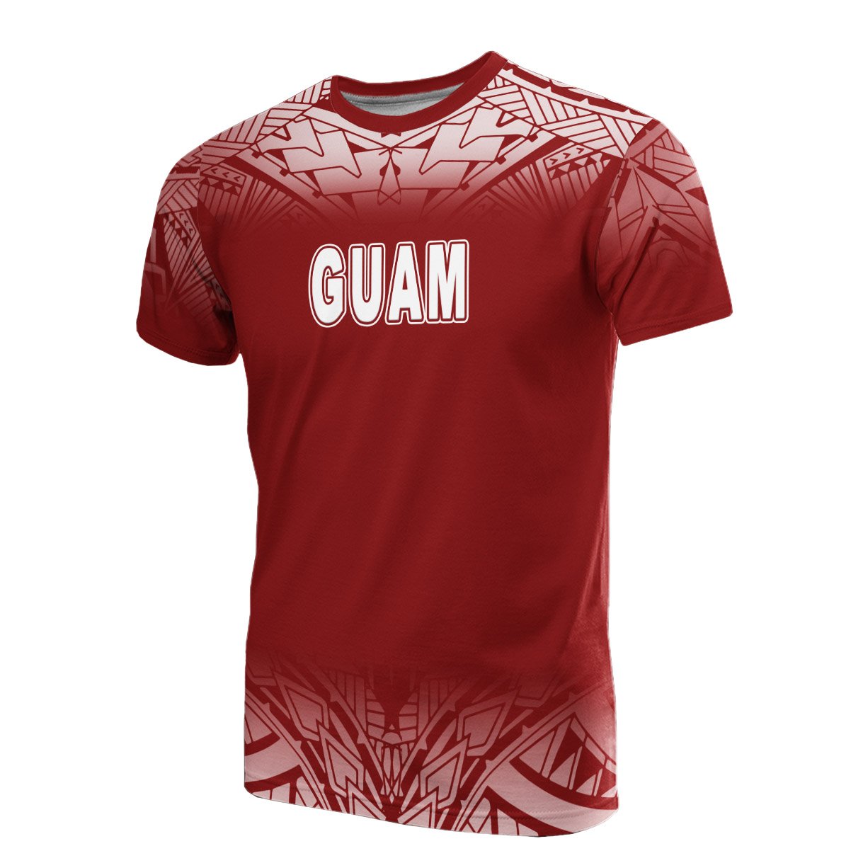 Guam All Over T Shirt Fog Red Unisex Red - Polynesian Pride