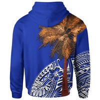 Guam Zip up Hoodie Guahan Palm Tree Polynesian Pattern - Polynesian Pride