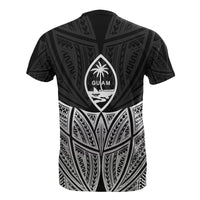 Guam Polynesian Custom T Shirt Black Pride Map and Seal - Polynesian Pride