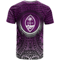 Guam T Shirt Circle Pattern Purple - Polynesian Pride