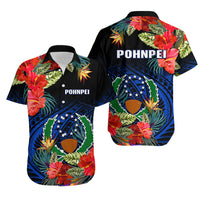 Pohnpei State Matching Dress and Hawaiian Shirt Polynesian Hibiscus Flowers LT14 - Polynesian Pride
