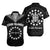 Cook Islands Hawaiian Shirt Circle Pattern Mix Sea Turtle Black Version LT14 Unisex Black - Polynesian Pride