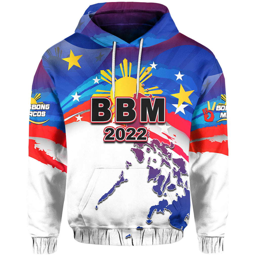Custom Philippines Hoodie BBM 2022 LT6 Blue - Polynesian Pride