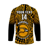 (Custom Text And Number) Hawaii Hockey Jersey Nanakuli High and Intermediate School Tribal Kakau LT14 - Polynesian Pride