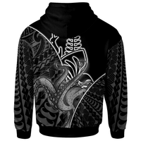 New Caledonia Zip Hoodie Octopus Style White Color - Polynesian Pride