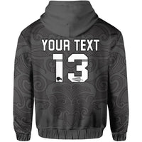 Custom Maori 2021 Zip Hoodie Aotearoa Tattoo Custom Text and Number LT13 - Polynesian Pride