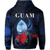 Guam Zip Hoodie Polynesian Flowers LT13 - Polynesian Pride