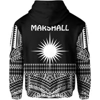 Marshall Islands Zip Hoodie Best Tattoo Version Black LT13 - Polynesian Pride