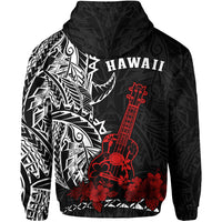 Hawaii Polynesian Hoodie Red Ukulele LT13 - Polynesian Pride