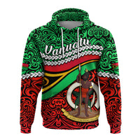 Proud Vanuatu Hoodie Pattern Mix Flag LT13 - Polynesian Pride