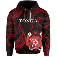 Tonga Pattern Hoodie Always Proud LT13 Unisex Red - Polynesian Pride