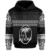 Fiji Rugby Hoodie Lifestyle 2022 Flying Fijians LT13 Unisex Black - Polynesian Pride