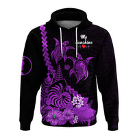 Custom New Caledonia Valentine Couple Love Hoodie My Sunshine Polynesia Turtle Purple LT14 - Polynesian Pride