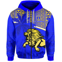 Suva Grammar School Zip Hoodie Spirit Lion LT13 Unisex Blue - Polynesian Pride