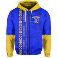 Suva Grammar Zip Hoodie (For Kid) Happy Anniversary LT13 Unisex Blue - Polynesian Pride