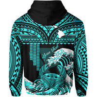 Custom Hawaii Hoodie Kakau Polynesian Crab With Waves Ver.01 LT14 - Polynesian Pride