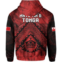 Tonga Rugby MMT Hoodie Ngatu Mate Maa Tonga Grunge LT13 - Polynesian Pride