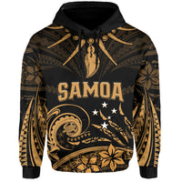 Custom Samoa Tatau Hoodie Gold Polynesian Ula Nifo LT13 Pullover Hoodie Gold - Polynesian Pride