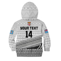 (Custom Text And Number) Fiji Sevens Rugby Hoodie KID Fijian 7s Tapa Polynesian Art LT14 - Polynesian Pride