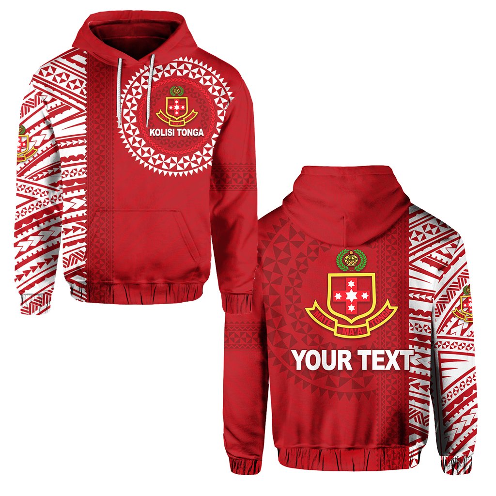Custom Kolisi Tonga Hoodie Newest Unisex Red - Polynesian Pride