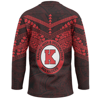 Hawaii Hockey Jersey - Kahuku High And Intermediate School Logo LT10 - Polynesian Pride